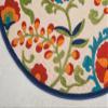 HomeRoots Multicolor 100% Polypropylene 4 Round Mediterra Indoor Outdoor Area Rug view 4