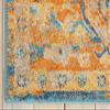 HomeRoots Teal/Sun 100% Polypropylene 4 x 6 Gold and Blue Antique Area Rug view 4