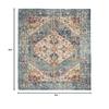 HomeRoots Ivory/Light Blue 100% Polypropylene 5 x 7 Ivory and Light Blue Distressed Area Rug view 3