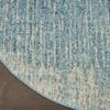 HomeRoots Navy/Light Blue 100% Polypropylene 4 Round Navy and Light Blue Abstract Area Rug view 3