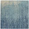 HomeRoots Navy/Light Blue 100% Polypropylene 5 x 7 Navy and Light Blue Abstract Area Rug view 1
