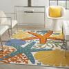 HomeRoots 100% Polypropylene 6 x 9' Multicolor Indoor Outdoor Area Rug view 2