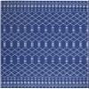 HomeRoots 100% Polypropylene 6 x 9 Navy Blue and Ivory Berber Pattern Area Rug view 1