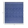HomeRoots 100% Polypropylene 6 x 9 Navy Blue and Ivory Berber Pattern Area Rug view 2