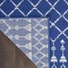 HomeRoots 100% Polypropylene 6 x 9 Navy Blue and Ivory Berber Pattern Area Rug view 3