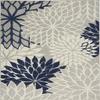 HomeRoots Ivory/Navy 100% Polypropylene 5 x 8 Ivory and Navy Indoor Outdoor Area Rug view 1