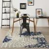 HomeRoots Ivory/Navy 100% Polypropylene 5 x 8 Ivory and Navy Indoor Outdoor Area Rug view 2