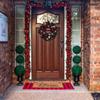 6 FEET Christmas Ball Garland Ornaments Shatterproof Xmas Hanging Balls Decorations for Home Indoor Outdoor Mantel Holiday Party Wedding Tree - Red view 2