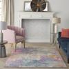 HomeRoots Ivory/Multi 100% Polypropylene 5 x 7 Ivory and Multi Abstract Area Rug view 2