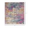 HomeRoots Ivory/Multi 100% Polypropylene 5 x 7 Ivory and Multi Abstract Area Rug view 3