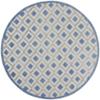 HomeRoots Blue/Grey 100% Polypropylene 4 Round Blue and Gray Indoor Outdoor Area Rug view 1