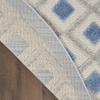 HomeRoots Blue/Grey 100% Polypropylene 4 Round Blue and Gray Indoor Outdoor Area Rug view 3