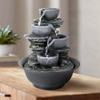BBabe 10.6inch Rock Indoor Water Fountain Zen Meditation Tabletop Fountain with LED Light for Home Office Bedroom view 1
