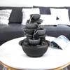 BBabe 10.6inch Rock Indoor Water Fountain Zen Meditation Tabletop Fountain with LED Light for Home Office Bedroom view 2