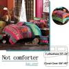 FADFAY Exotic Boho Duvet Cover Set King/California King 100% Brushed Cotton Soft Bohemian Bedding Red Teal Mandala Printed Bedding Reversible Striped Zipper Bed Comforter Cover + 2 Pillowshams view 4