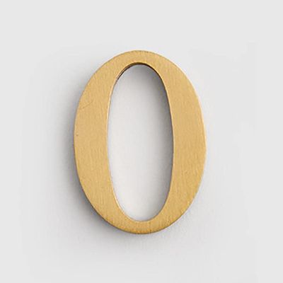 3D Floating House Plaque, House Number Metal Number Room Number Brass House Number Room Number Guest Room English Letter Anti-Rust and Long Lasting.-Number 0