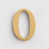 3D Floating House Plaque, House Number Metal Number Room Number Brass House Number Room Number Guest Room English Letter Anti-Rust and Long Lasting.-Number 0 view 1