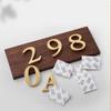 3D Floating House Plaque, House Number Metal Number Room Number Brass House Number Room Number Guest Room English Letter Anti-Rust and Long Lasting.-Number 0 view 4