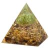 Amogeeli Handmade Tree of Life Orgone Crystal Pyramid, Healing Stone Pyramid for Reiki Meditation Decoration view 2