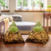 Amogeeli Handmade Tree of Life Orgone Crystal Pyramid, Healing Stone Pyramid for Reiki Meditation Decoration view 4