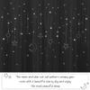 NICETOWN Double Layered Stars and Moon Cut Out Blackout and Sheer Window Curtain Panel for Girls Bedroom, Grommet Window Treatment Drapes for Christmas Decor, 2 Panels, 52W x 63L, Greyish White view 3