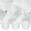NICETOWN Double Layered Stars and Moon Cut Out Blackout and Sheer Window Curtain Panel for Girls Bedroom, Grommet Window Treatment Drapes for Christmas Decor, 2 Panels, 52W x 63L, Greyish White view 4