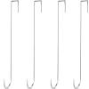 Hotop 4 Pcs 15'' Wreath Hanger for Front Door, Over The Door Hooks,Silver view 1