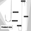 Hotop 4 Pcs 15'' Wreath Hanger for Front Door, Over The Door Hooks,Silver view 2