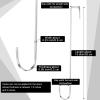 Hotop 2pcs 15'' Wreath Hangers for Front Door, Over The Door Hook,Silver view 2