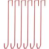 Hotop 15 Inch 6 Pcs Wreath Hangers for Front Door Over The Door Hanger Hooks Steel Wreath Doors Hangers Clothes Towel Hooks Holder for Christmas Halloween Front Decorations Welcome Sign(Red) view 1