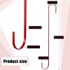 Hotop 15 Inch 6 Pcs Wreath Hangers for Front Door Over The Door Hanger Hooks Steel Wreath Doors Hangers Clothes Towel Hooks Holder for Christmas Halloween Front Decorations Welcome Sign(Red) view 2