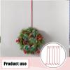 Hotop 15 Inch 6 Pcs Wreath Hangers for Front Door Over The Door Hanger Hooks Steel Wreath Doors Hangers Clothes Towel Hooks Holder for Christmas Halloween Front Decorations Welcome Sign(Red) view 4