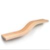 EWART WOODS Wooden Floating Wall Mount Shelf, 48 inch Wide, Unique Design Hanging Bookshelves Made of Natural Ash Wood, Curved Design Shelves for Living Room, Office view 4