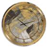 DesignQ 'Marble Gold and Black' Glam Wall Clock for Home Bedroom Bathroom Office Living Room Decoration view 1