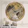 DesignQ 'Marble Gold and Black' Glam Wall Clock for Home Bedroom Bathroom Office Living Room Decoration view 2
