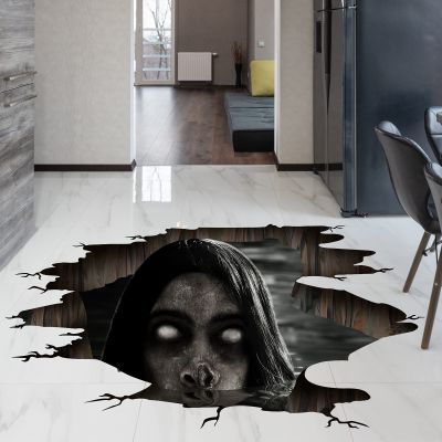 Atcarmor 3D Halloween Floor Wall Decals, Ghost Hand Scratching Halloween Wall Stickers Decorations for Bedroom (3)