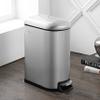 happimess HPM1010A Roland 10.6-Gallon Step-Open Trash Can with Soft-Close Lid, Modern, Minimalistic, Fingerprint Proof for Home, Kitchen, Laundry Room, Office, Bedroom, Bathroom, Chrome view 2