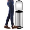 happimess HPM1010A Roland 10.6-Gallon Step-Open Trash Can with Soft-Close Lid, Modern, Minimalistic, Fingerprint Proof for Home, Kitchen, Laundry Room, Office, Bedroom, Bathroom, Chrome view 3