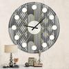 DesignQ 'Mimimal Black and White Design II' Mid-Century Modern Wall Clock for Home Bedroom Bathroom Office Living Room Decoration view 2