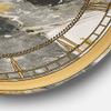 DesignQ 'Marble Gold and Black II' Glam Wall Clock for Home Bedroom Bathroom Office Living Room Decoration view 3