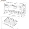 P PURLOVE Entryway Storage Bench with Cushioned Seat Shoe Rack with 2 Drawers and Storage Shelf, White view 2