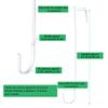 Hotop 2pcs 15'' Wreath Hangers for Front Door, Over The Door Hook,White view 3