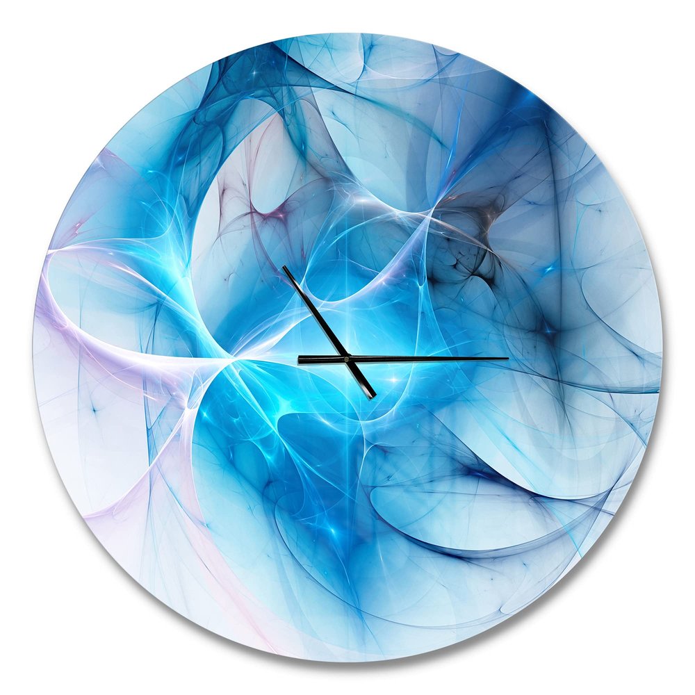 DesignQ 'Blue Nebula Star ' Modern Wall Clock for Home Bedroom Bathroom Office Living Room Decoration