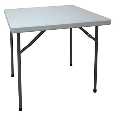 29 in Height x 36 in Width,Square Folding Table, White,2040-13V430
