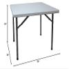 29 in Height x 36 in Width,Square Folding Table, White,2040-13V430 view 2