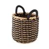 Compactor Flora Seagrass Storage Basket, Size Medium, Dia 25 x 25cm, Black/Brown, RAN10562 view 1