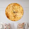 DesignQ 'Magnifying Glass on World Map ' Rustic Wall Clock for Home Bedroom Bathroom Office Living Room Decoration view 2