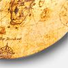 DesignQ 'Magnifying Glass on World Map ' Rustic Wall Clock for Home Bedroom Bathroom Office Living Room Decoration view 3