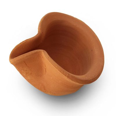 Canaanite Biblical Clay Oil Lamp Authentic Terracotta Replica from The Time of The Bible - Handmade in The Holy Land for Christian and Jewish Prayer or Gift