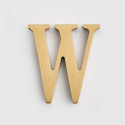 3D Floating House Plaque, House Number Metal Number Room Number Brass House Number Room Number Guest Room English Letter Anti-Rust and Long Lasting.-Letter W